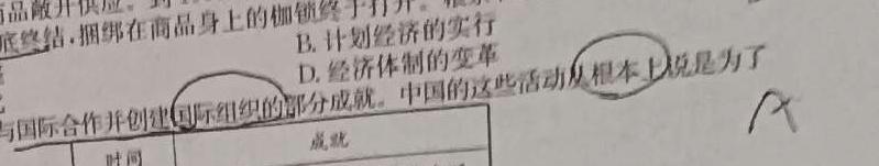 云南师大附中(云南卷)2024届高考适应性月考卷(八)(黑白白黑黑黑黑黑)历史